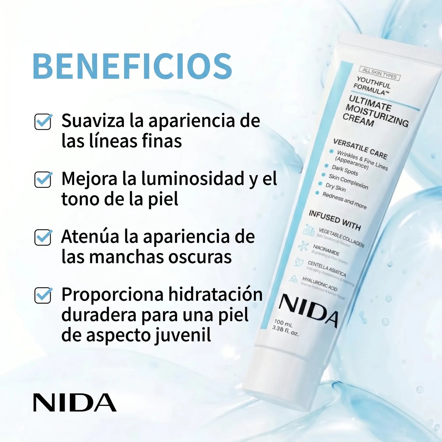 NIDA: Tu secreto para una piel perfecta, suave y joven sin esfuerzo.